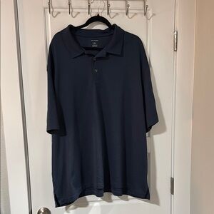 Van Heusen Blue Polo Shirt with Knit Fabric and Relaxed Fit